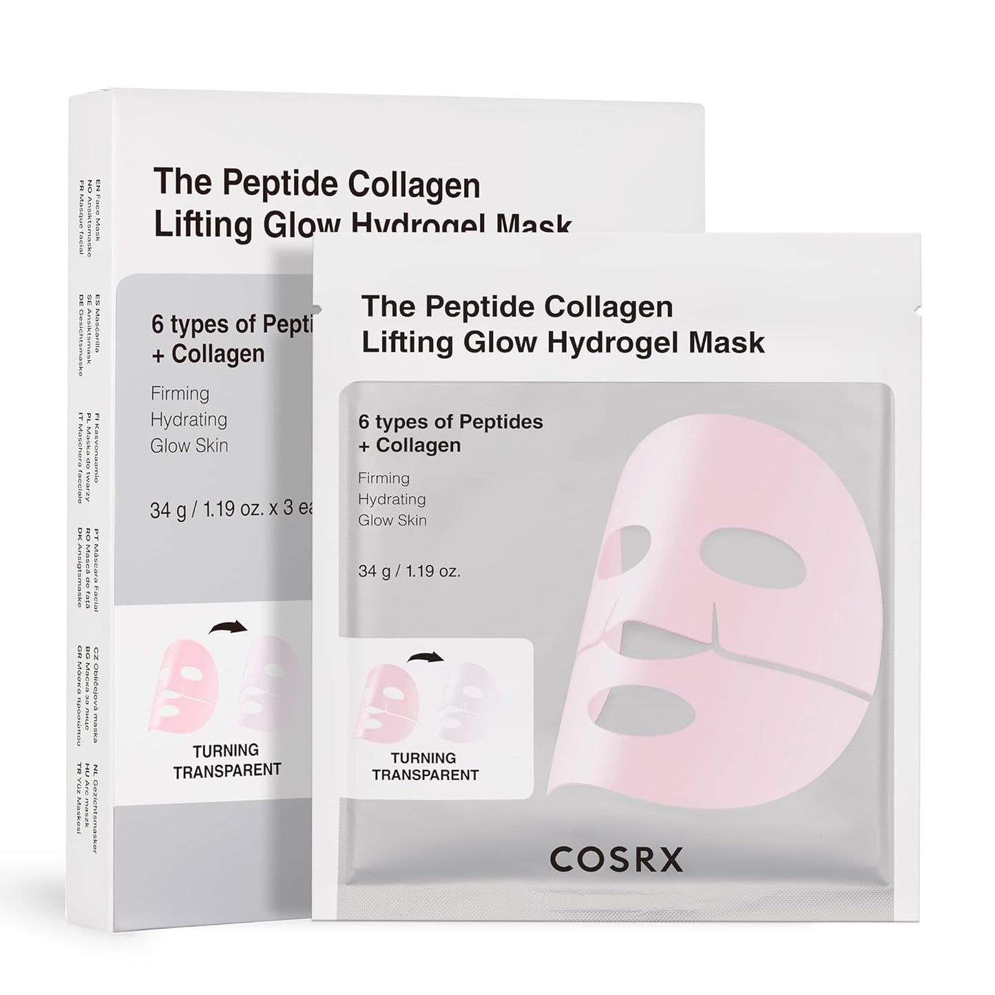 COSRX The Peptide Collagen Lifting Glow Hydrogel Face Masks